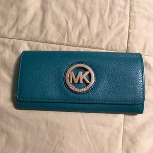 Michael Kors teal wallet